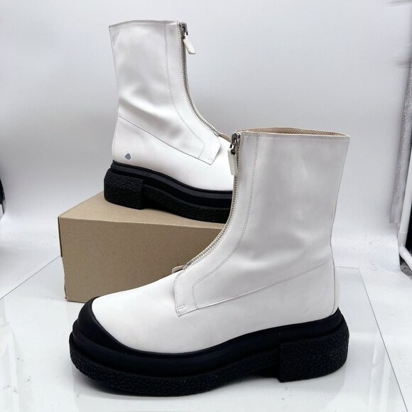 Stuart Weitzman Charli Sportlift Zip Womens Platform Mid calf Boots White US 9.5 - Picture 3 of 14